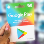 A Person Holding a Google Play Gift Card