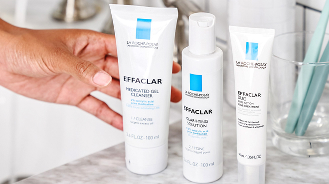 A Person Holding a La Roche Posay Effaclar Medicated Gel Cleanser