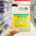 A Person Holding a Mrs Meyers Clean Day Liquid Hand Soap Refill