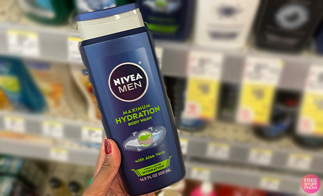 A Person Holding a Nivea Mens Body Wash at Walgreens