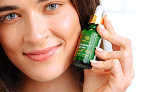 A Person Holding a Tree of Life Vitamin C Serum