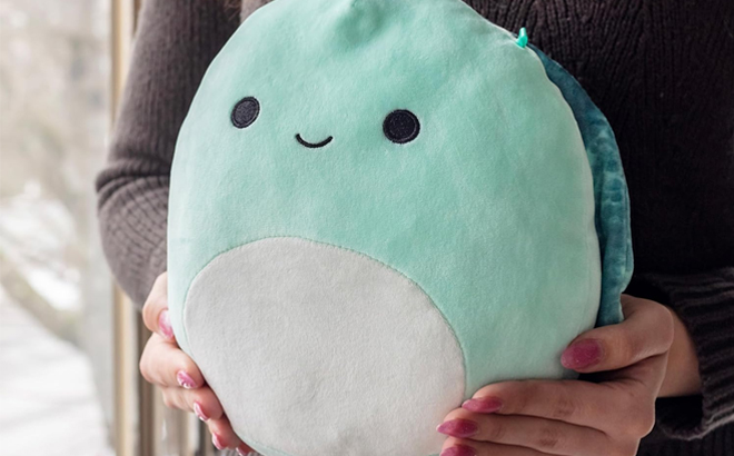 A Person Holding the Squishmallows Original 8 Inch Onica The Turtle