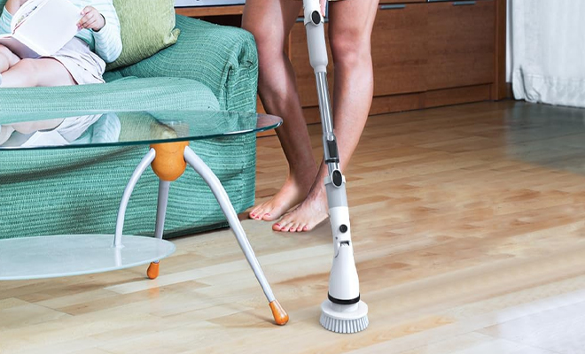 A Person Using the Nowica Electric Spin Scrubber