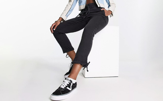 A Person Wearing Asos Parisian Paperbag Jeans