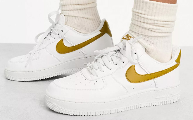 A Person Wearing Nike Air Force 1 07 Next Sneakers