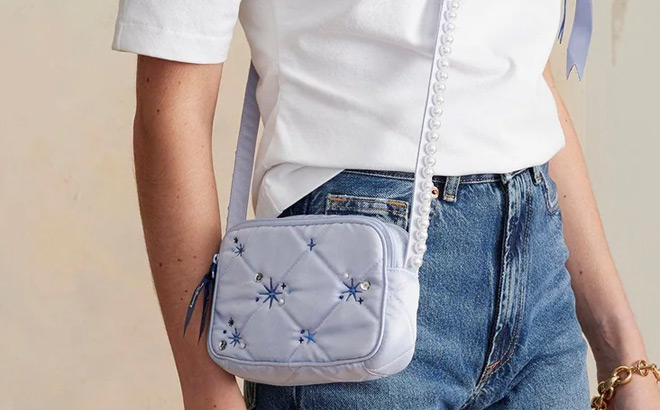 A Person Wearing Vera Bradley Disney Evie Mini Crossbody