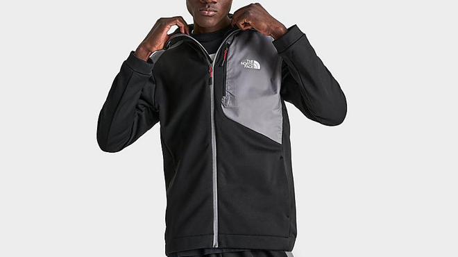 A Person wearing The North Face Mittellegi Full zip Mens Hoodie