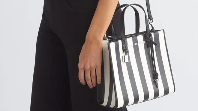 A Woman Wearing Marc Jacobs Mini Grind Tote