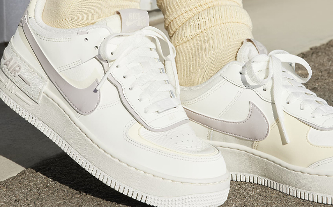 A Woman Wearing Nike Air Force 1 Shadow Shoes