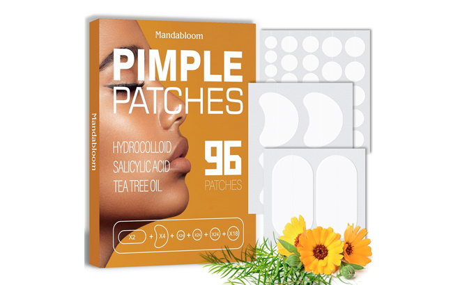 Acne Pimple Patches Set 6 Sizes 96 Patches for Large Zit Breakouts