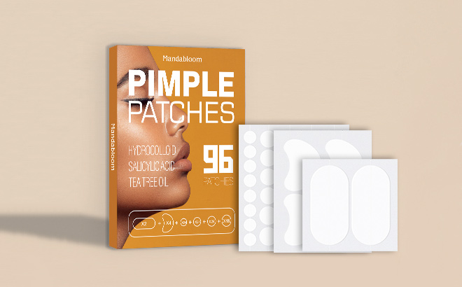 Acne Pimple Patches Set 6 Sizes 96 Patches for Large or Spot Zit Breakouts