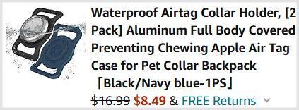 Airtag Holder Dog Collar Checkout