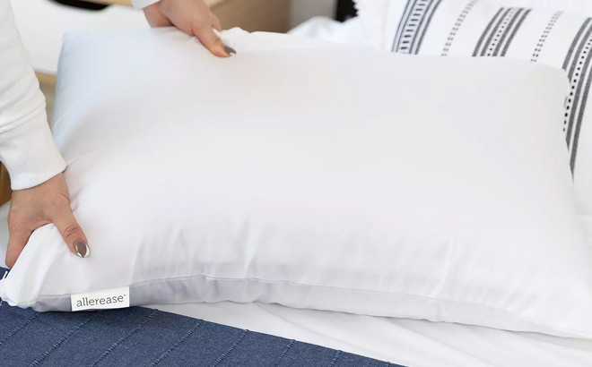 Allerease Waterproof Bedbug and Allergy Pillow Protector