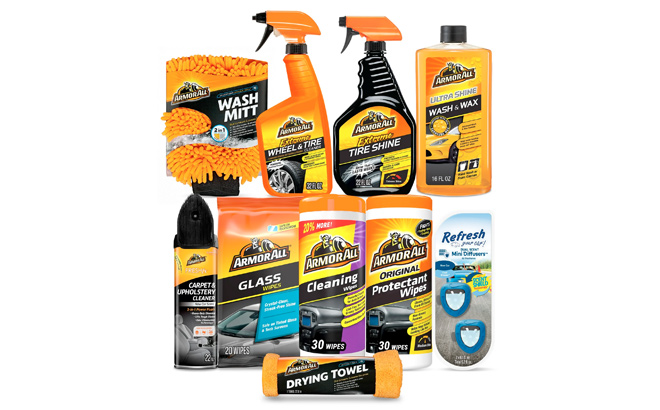 Armor All Superior Car Care Cleaning and Wash Kit 10 Piece Set