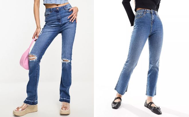 Asos Parisian Flared Jeans and Miss Selfridge Cropped Kickflare Jeans