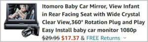 Baby Car Camera at Checkout