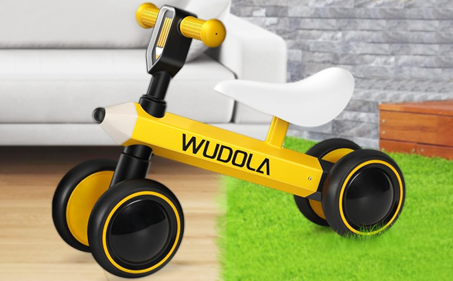 Baby Walker Balance Bike in Yellow Color