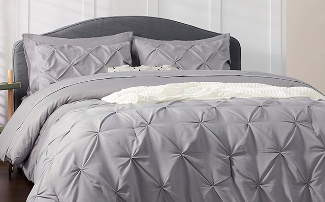 Bedsure Queen Comforter Set in Grey