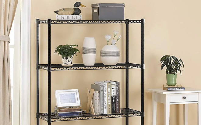 BestOffice 4 Shelf Wire Shelving Unit