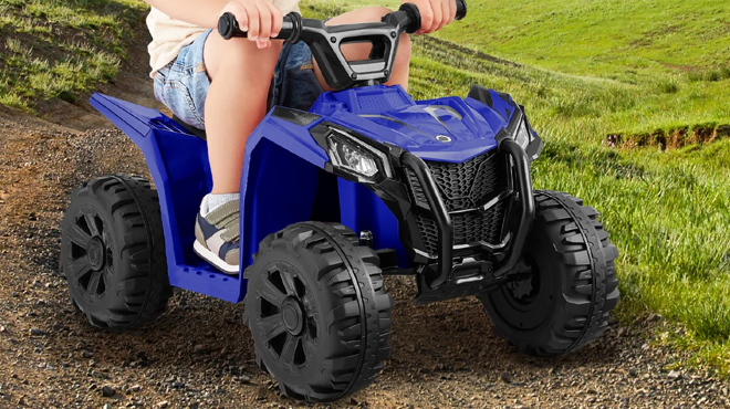 Blue Kids Ride On 4 Wheeler Quad