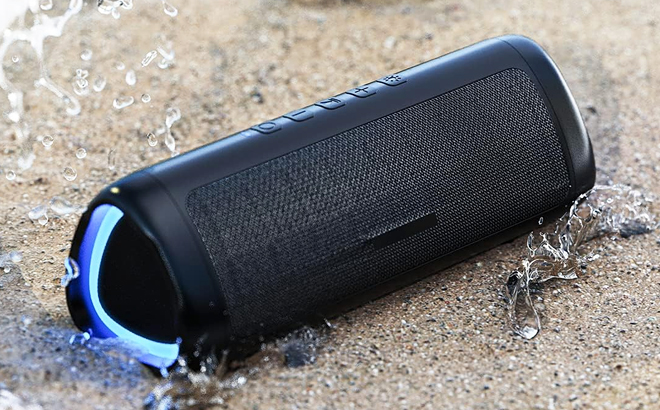 Bluetooth Speaker with HD Sound on a Sand