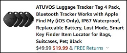 Bluetooth Tracker Tag 4 Pack Checkout