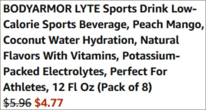 Body Armor Lyte Sports Drink 12 Pack checkout page