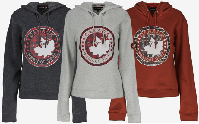 Canada Weather Gear Womens Fleece Hoodies