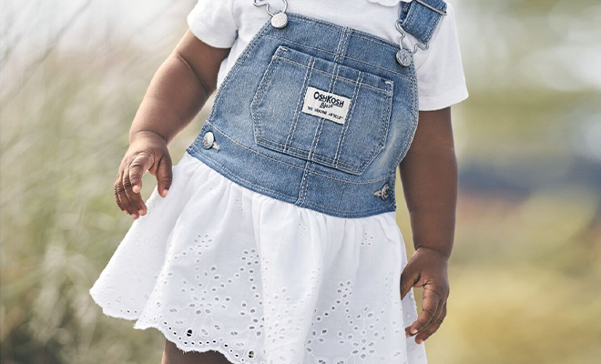 Carters OshKosh Baby Denim Eyelet Jumper Dress