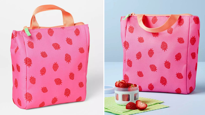 Cat Jack Lunch Bag Strawberry pattern