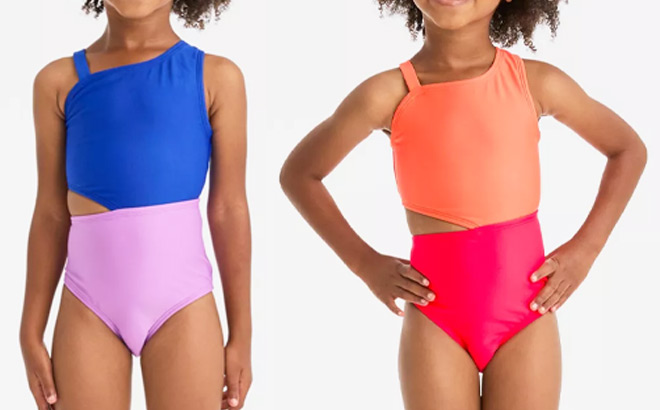 Cat & Jack Toddler Girls One Piece Swimsuit