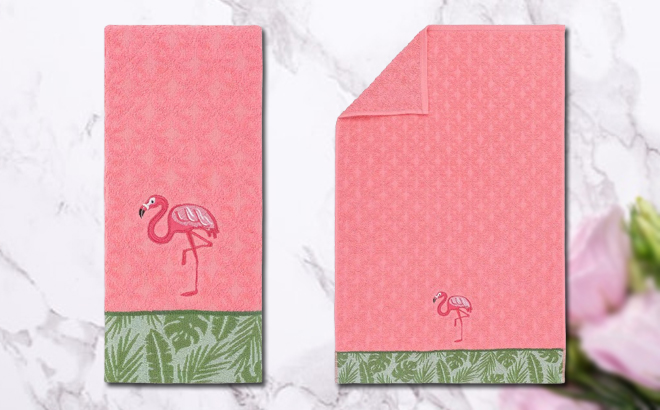 Celebrate Together Summer Flamingo Hand Towel