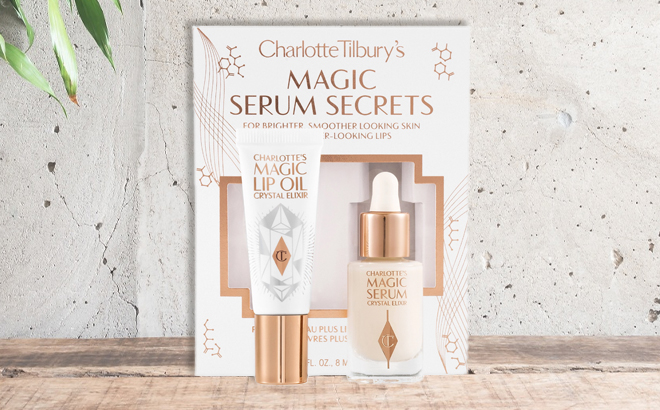 Charlotte Tilbury Charlottes Magic Serum Secrets Set on a Table