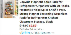 Checkout page of 4 Pack Magnetic Spice Rack