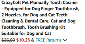 Checkout page of CrazyColt Pet Teeth Cleaning Set