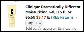 Clinique Gel Final Price at Checkout