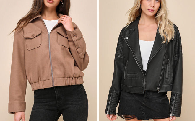 Cozy Sensation Taupe Collared Bomber Jacket