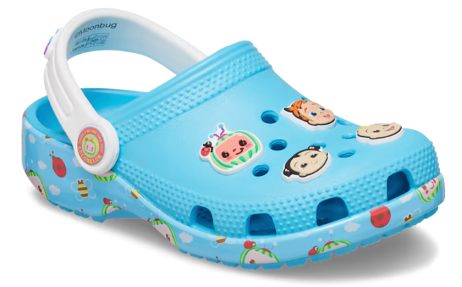 Crocs CocoMelon Toddler Classic Clogs in the Color Blue
