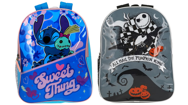 Disney Lilo Stitch and The Nightmare Before Christmas Backpacks