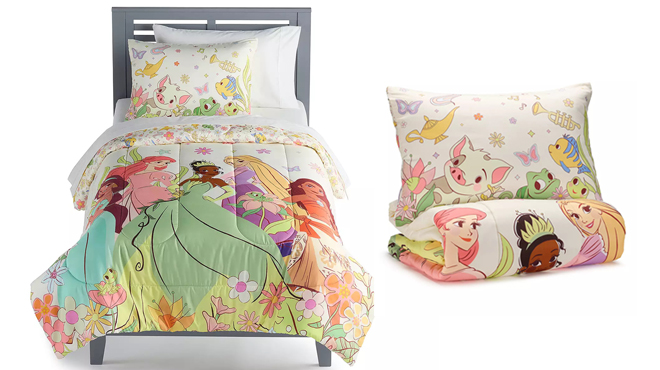 Disney Princess Comforter Set on a Bed