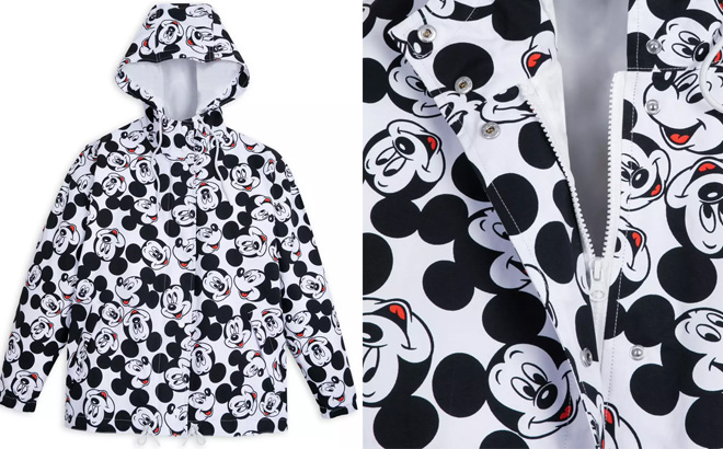 Disney Womens Mickey Mouse Rain Jacket