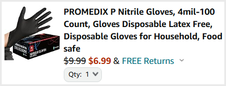 Disposable Nitrile Gloves Checkout