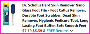 Dr Scholl Foot File Checkout Screen