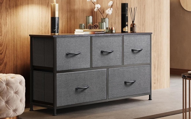 Dresser for Bedroom with 5 Drawers