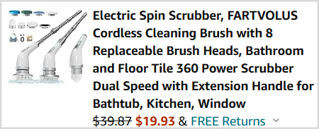 Electric Spin Scrubber Checkout