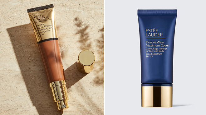 Estee Lauder Moisturizing Foundation and Estee Lauder Double Wear Makeup