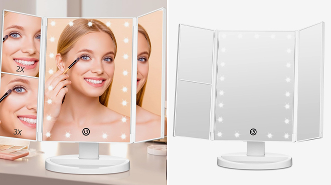 Fascinate Trifold Lighted Vanity Mirrors