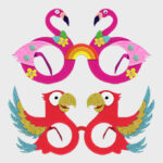 Flamingo and Parrot Kids Glasses