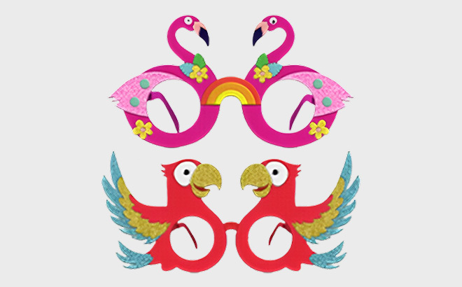 Flamingo and Parrot Kids Glasses