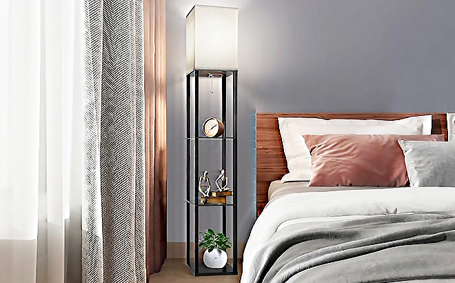 Floor Lamp with Shelves